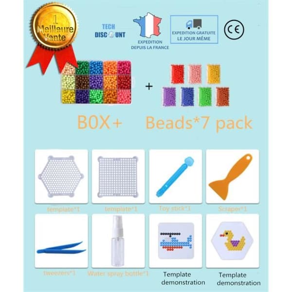 TD® Box med pärlor att sticka aktivitet sömnad montessori juvel armband barn halsband rep handgjorda DIY pojke flicka leksak ludiq