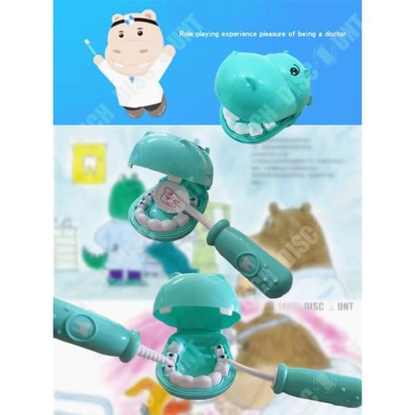 TD® Toy Hippopotamus kit Tandsimulering Medicinsk Barnutbildning Tandklinik Interaktiv läkare sjuksköterska inlärningsdok.