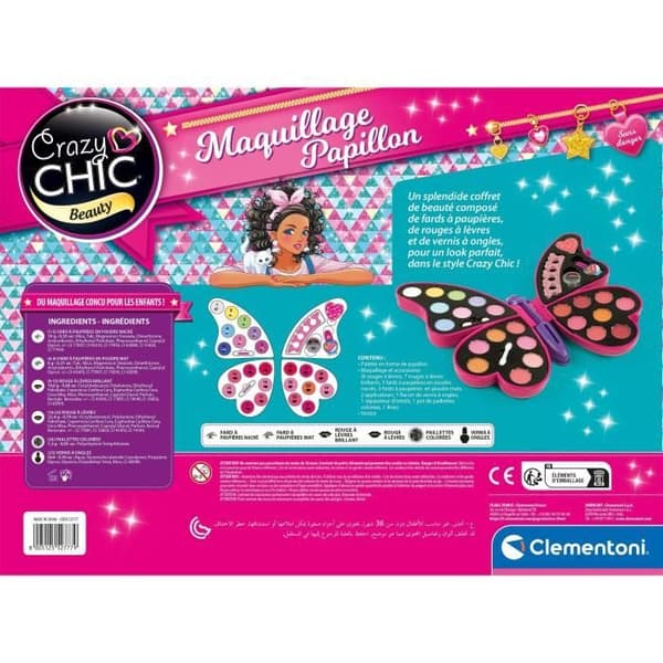 Butterfly Makeup Palette - Clementoni - Ögonskuggor, Läppstift, Nagellack