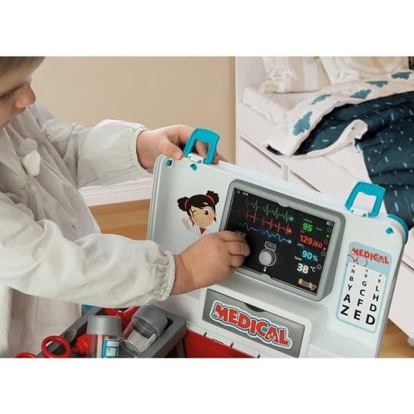 Smoby - Medicinsk fodral - Många läkartillbehör - Från 3 år - Tillverkat i Frankrike