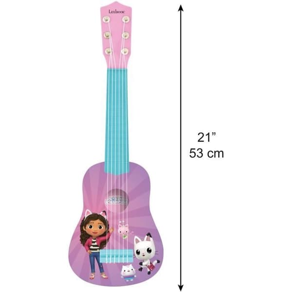 Lexibok - Min första gitarr Gabby och det magiska huset - 53cm - Inlärningsguide ingår