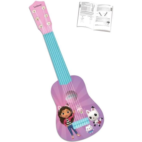 Lexibok - Min första gitarr Gabby och det magiska huset - 53cm - Inlärningsguide ingår