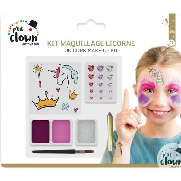 P'TIT Clown re23348 - Set med unicornsmink