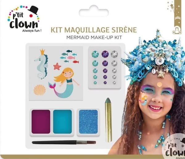 P'TIT Clown re23347 - Set för sminkning sjöjungfru