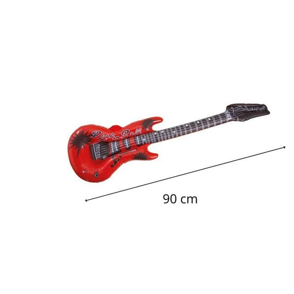 Inbyggd uppblåsbar rock 'n' roll gitarr - Längd: 90 cm