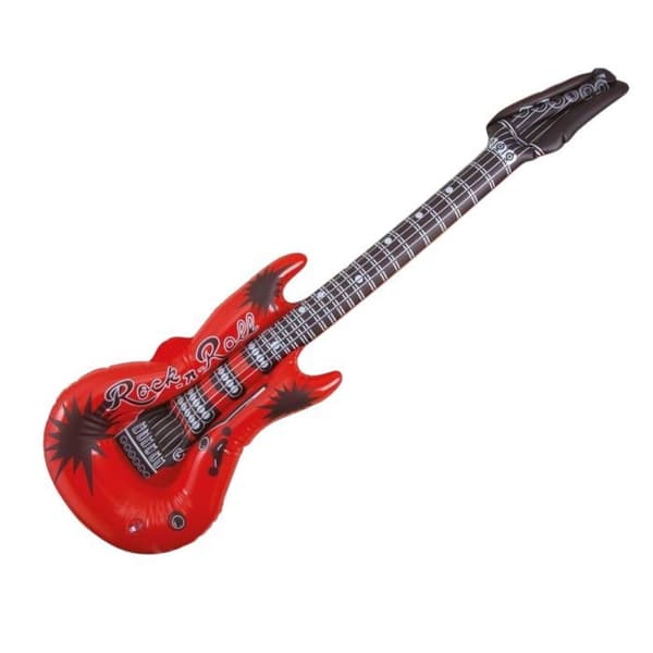 Inbyggd uppblåsbar rock 'n' roll gitarr - Längd: 90 cm