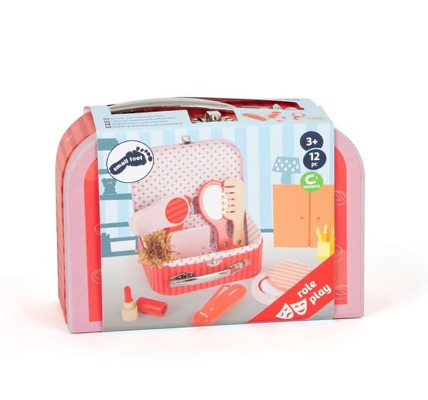 Coffert kosmetik och frisyr - Small foot company - LEGLER - I trä - För barn - Röd