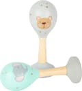 Miniatyrbild 2 av 4: Slaginstrument - Rumbakoule - Set med 2 pastellfärgade träkulor - För baby - Ø4,5 x L13 cm