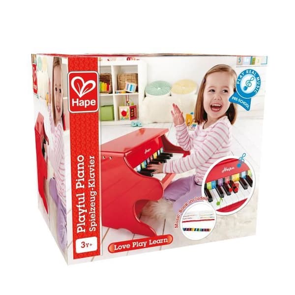 Trämusikinstrumentleksak - HAPE - Litet rött piano - Blandat - Inomhus - Från 3 år