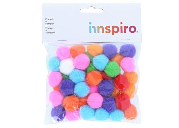 Modespel - sömnad - styling Innspiro - 99410 - Pompoms av polypropenmix 25 mm. 50u.