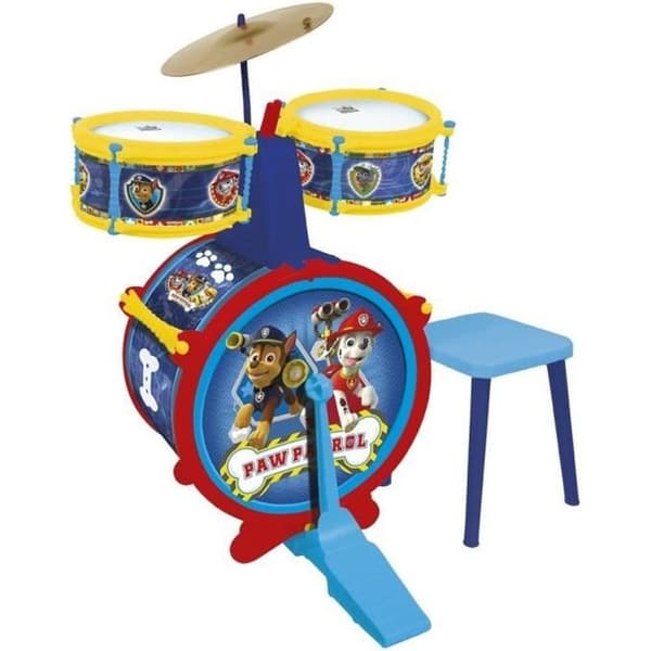Batteri - PAT PATROUILLE - Stor trumma, två trummor, cymbal - För barn från 3 år och uppåt