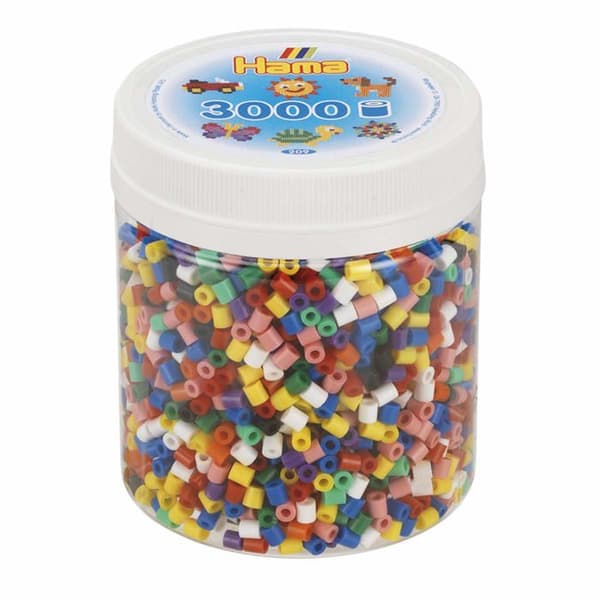 Hama skapande makeup-spel - 10.209-00 - Set med 3 000 mosaikpärlor, blandad, en storlek