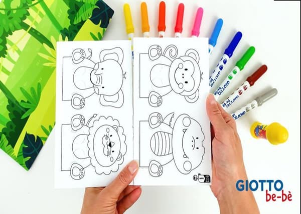 Skapande sminkspel Giotto be-bè - F478500 - Glada Stunder - Kreativ uppsättning Mina Fingerdockor