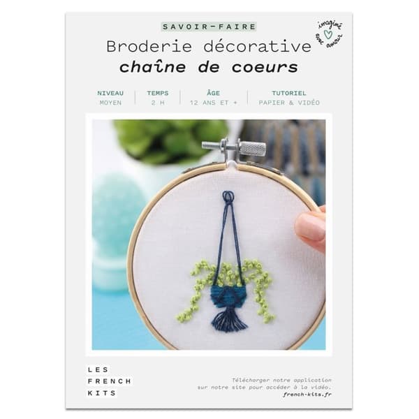 French Kits sömnads- och broderisats - Chain of Hearts - Medium Level - 7 stycken