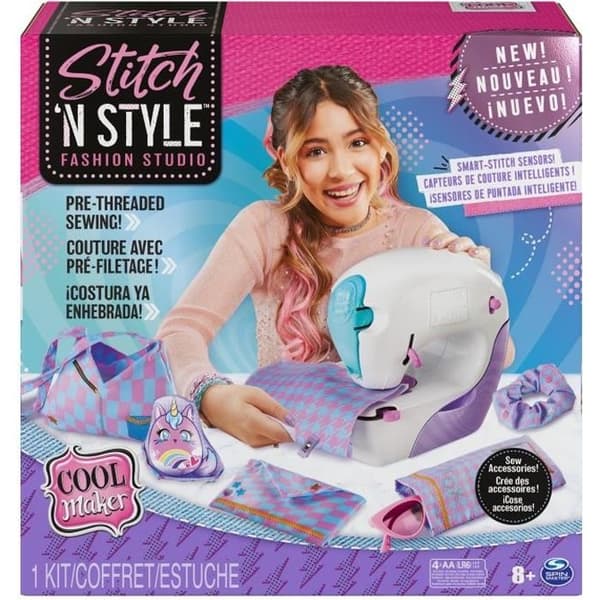 COOL MAKER Stitch 'N Style Fashion Studio Symaskin - Idealisk för nybörjarsömnad - från 8 år och uppåt