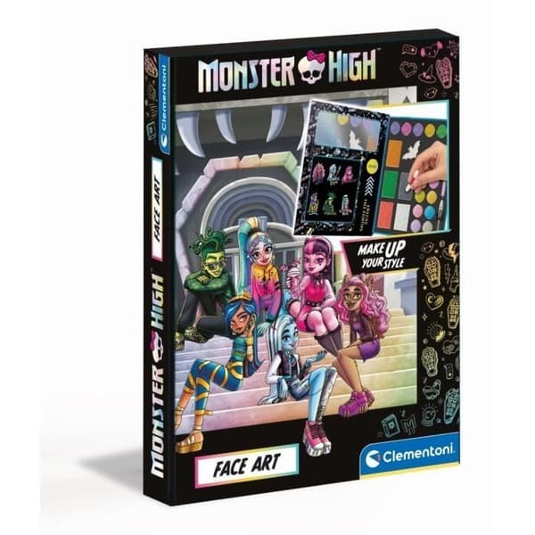 Monster High Sminkset - Clementoni - Palett innehållande puder, ögonskuggor, pennor