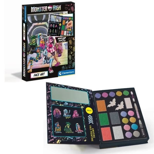 Monster High Sminkset - Clementoni - Palett innehållande puder, ögonskuggor, pennor