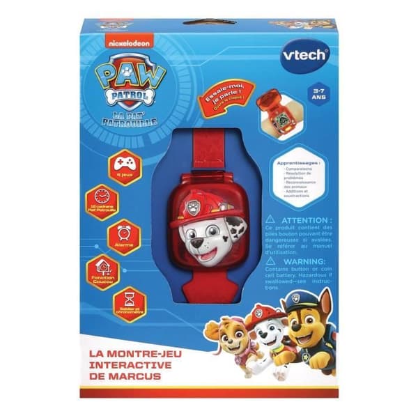 VTECH Paw Patrol Marcus interaktiv spelklocka - röd - för barn 3 år och äldre