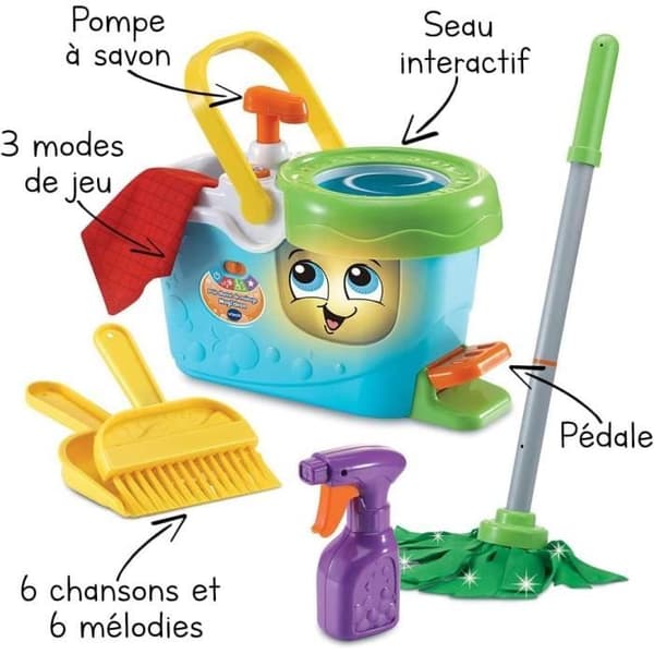 VTECH - 1.2.3 Imitate Me - Little Magi'clean rengøringsvogn - Imitationslegetøj til børn