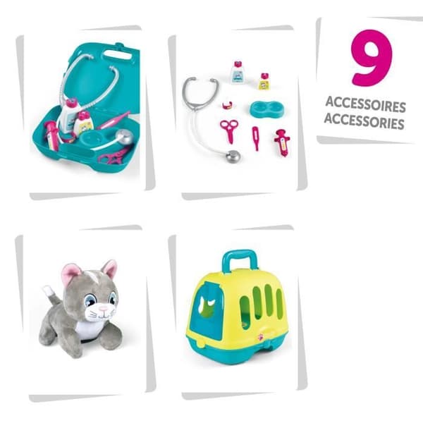 Smoby veterinärvagn - kattungeplysch ingår - från 3 år