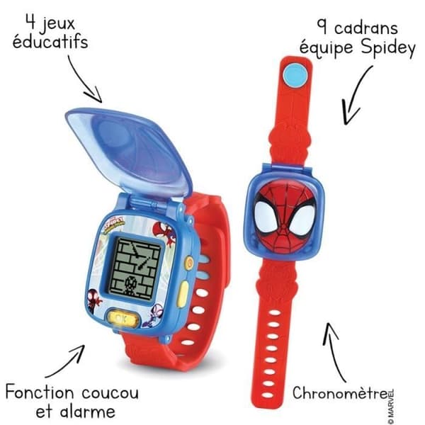 VTECH Spidey interaktiv spelklocka - röd och blå - För barn från 3 år