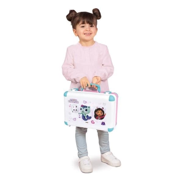 Smoby - Gabby ja Taikatalo - Helppokäyttöinen kauneuslaukku - Mukana 13 tarviketta: kampaamo, kynnet, meikki -