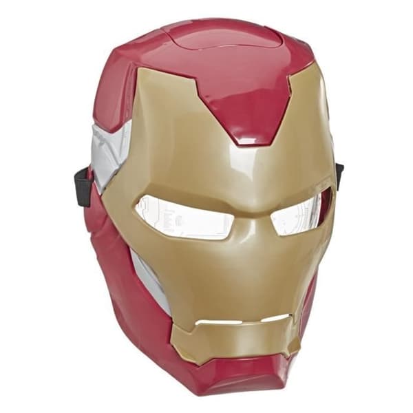 Iron Man elektronisk mask med rörligt visir, med ljuseffekter, För barn att klä ut sig till sin favorithjälte, Från 5 år