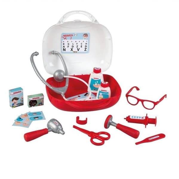 Smoby - Doctor's Vanity Case - Väska med handtag - 15 tillbehör ingår - Tillverkad i Frankrike