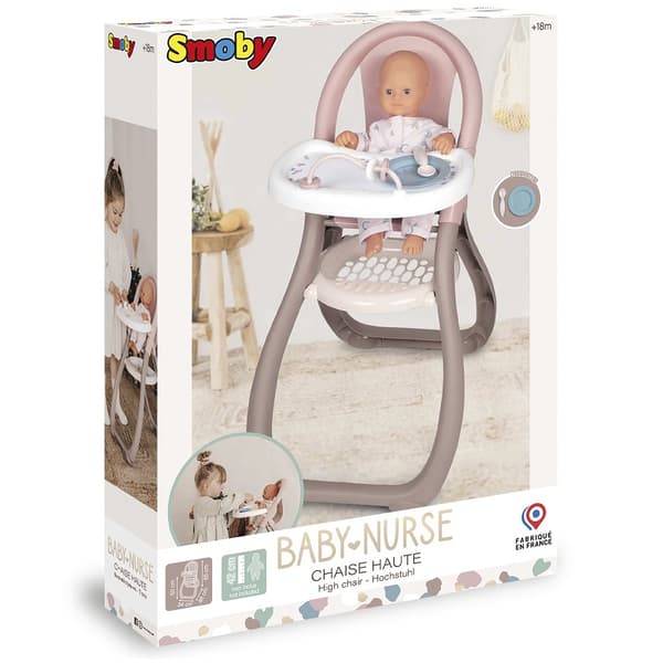 SMOBY Baby Nurse Matstol för Dockor