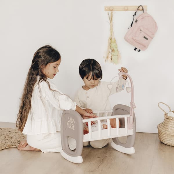 SMOBY Baby Nurse Vagga med Mobil för Docka