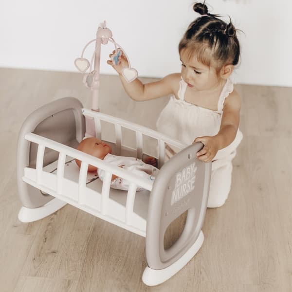 SMOBY Baby Nurse Vagga med Mobil för Docka