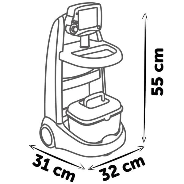 SMOBY Elektronisk Sjukvagn med 16 Tillbehör