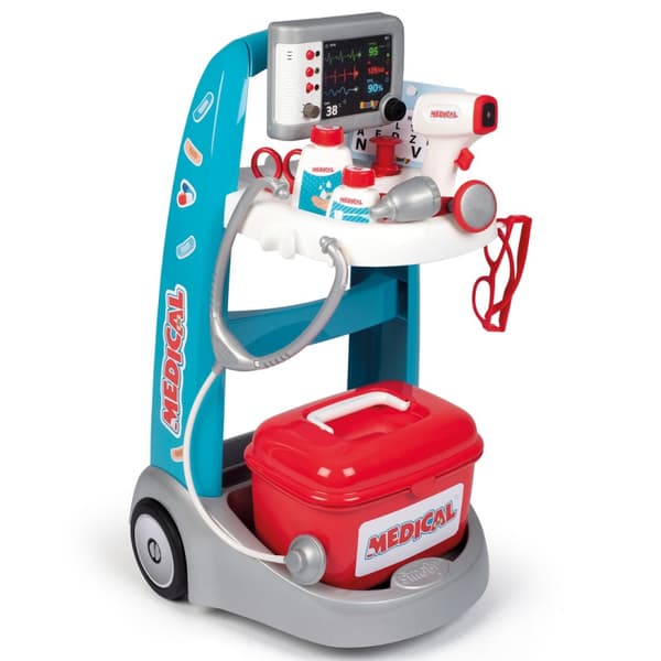 SMOBY Elektronisk Sjukvagn med 16 Tillbehör