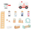 Miniatyrbillede 11 af 11: VIGA træhospital med ambulance og elevator – 15 dele