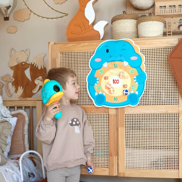 WOOPIE Dinosaur Dart spil med kuglepistol