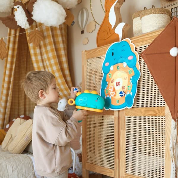 WOOPIE Dinosaur Dart spil med kuglepistol