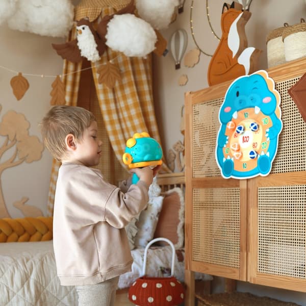 WOOPIE Dinosaur Dart spil med kuglepistol
