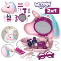 Miniatyrbillede 1 af 2: WOOPIE Pige Makeup Bord 2-i-1 Skønhedssalon i Taske Enhjørning