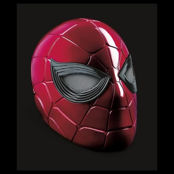 IronSpider elektronisk hjälm med ljusa ögon, 6 ljusstyrkainställningar och justerbar storlek, Marvel Legends Series Spider-Man- USED