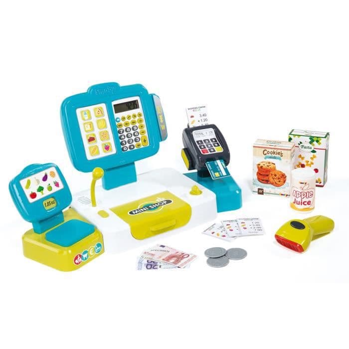 SMOBY stort kasseapparat + 27 acs