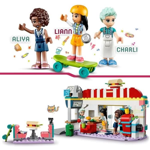 LEGO® Friends 41728 The Downtown Snack, Leksaksbarn 6 år, Minidockor Liana, Aliya