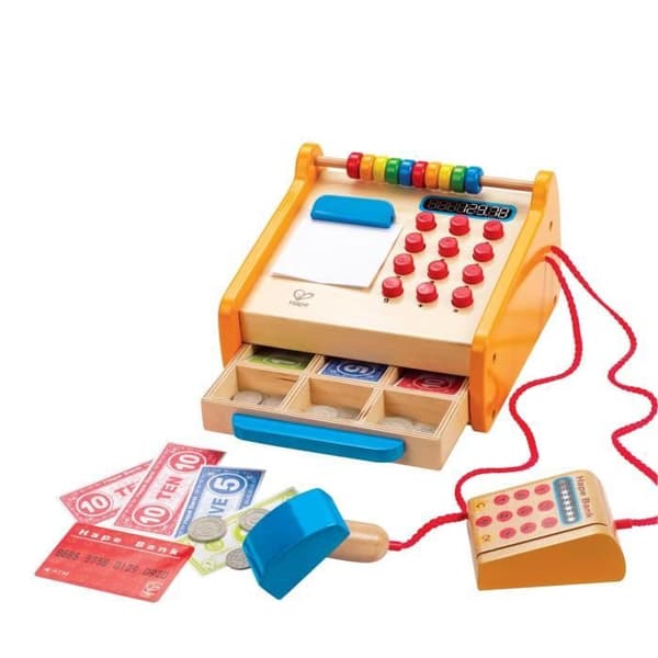 Imitationsspel - HAPE - Träkassa - 37 tillbehör - Blandat - Från 3 år