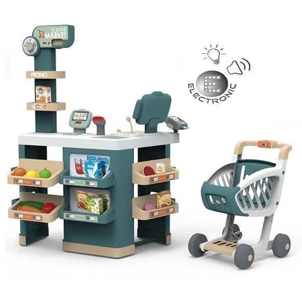 Smoby Supermarket Merchant - Från 3 år - Grönsaks-/frukthörna - Minihyllor - Vägning