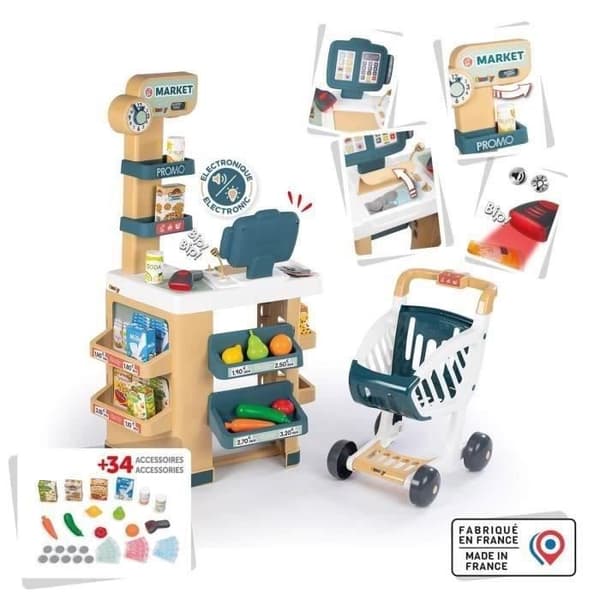 Köpman - Smoby - Från 3 år - Beige - Imiterad leksak