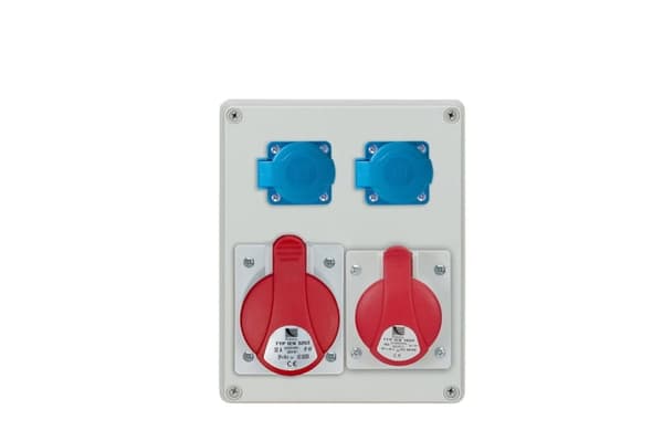 Strømfordelingstavle 1x32/5 + 1x16/5 + 2x230v
