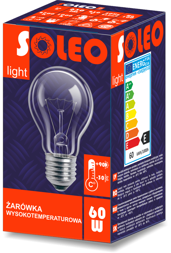 Traditionell glödlampa E27 60W WST-2622
