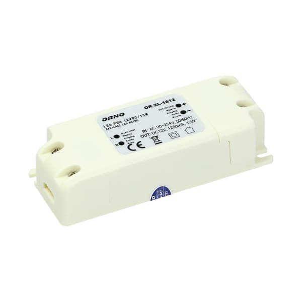 LED strømforsyning 12VDC 15W IP20