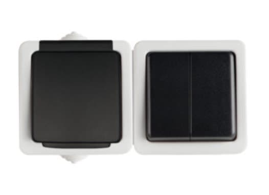Kanlux TEKNO 05-3520-143 cz Lyskontakt og stikkontakt Sort/Grå 25359