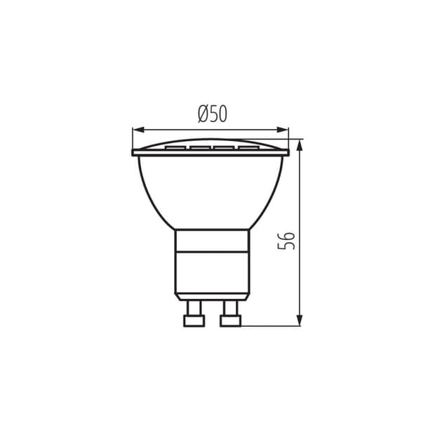 Kanlux LED-lampa GU10 TOMIv2 4,9W GU10-WW 34968