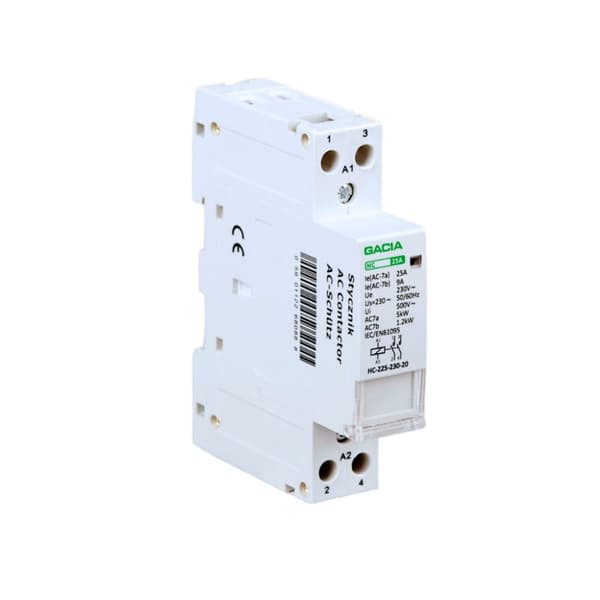 Modulær kontaktor 2 polet 1P/2T/25A 2NO 230V